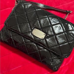 Michael Kors Hamilton small quilted patent leather handbag